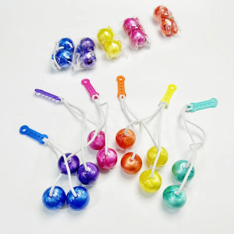 Fidget For Anxiety Click Clack Clackers Balls On A String Finger Toy Stress Adults Kids Juguete Para Aliviar El Estrés Gift