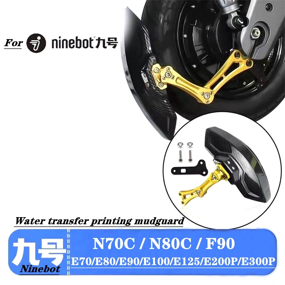 For Ninebot N70/N80C/E70/E80/E90/E100/E125/E200P/M95C E-scooter Modify Carbon Fiber Aluminium Alloy Rear Mudguard Accessories