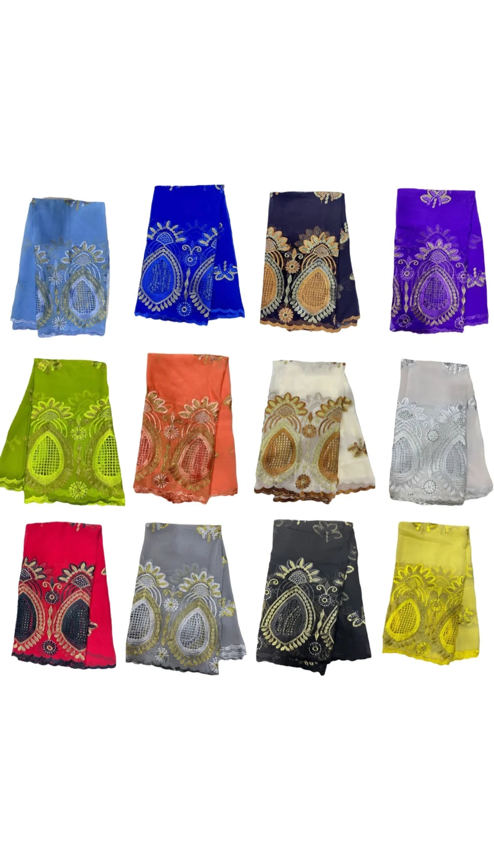 Fashionable Islamic New 2025 Dubai African Chiffon Hijab Pashmina Large Embroidered Shawl for Muslim Women Turban Headscar