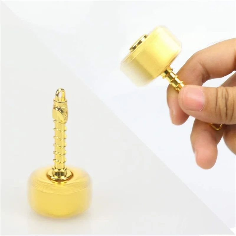 Alloy Fingertip Gyro Spinner Fidget Toys for Adult, Anti Stress Relief Toys, Finger Gyroscope, Anti-Anxiety Metal Hammer Toy