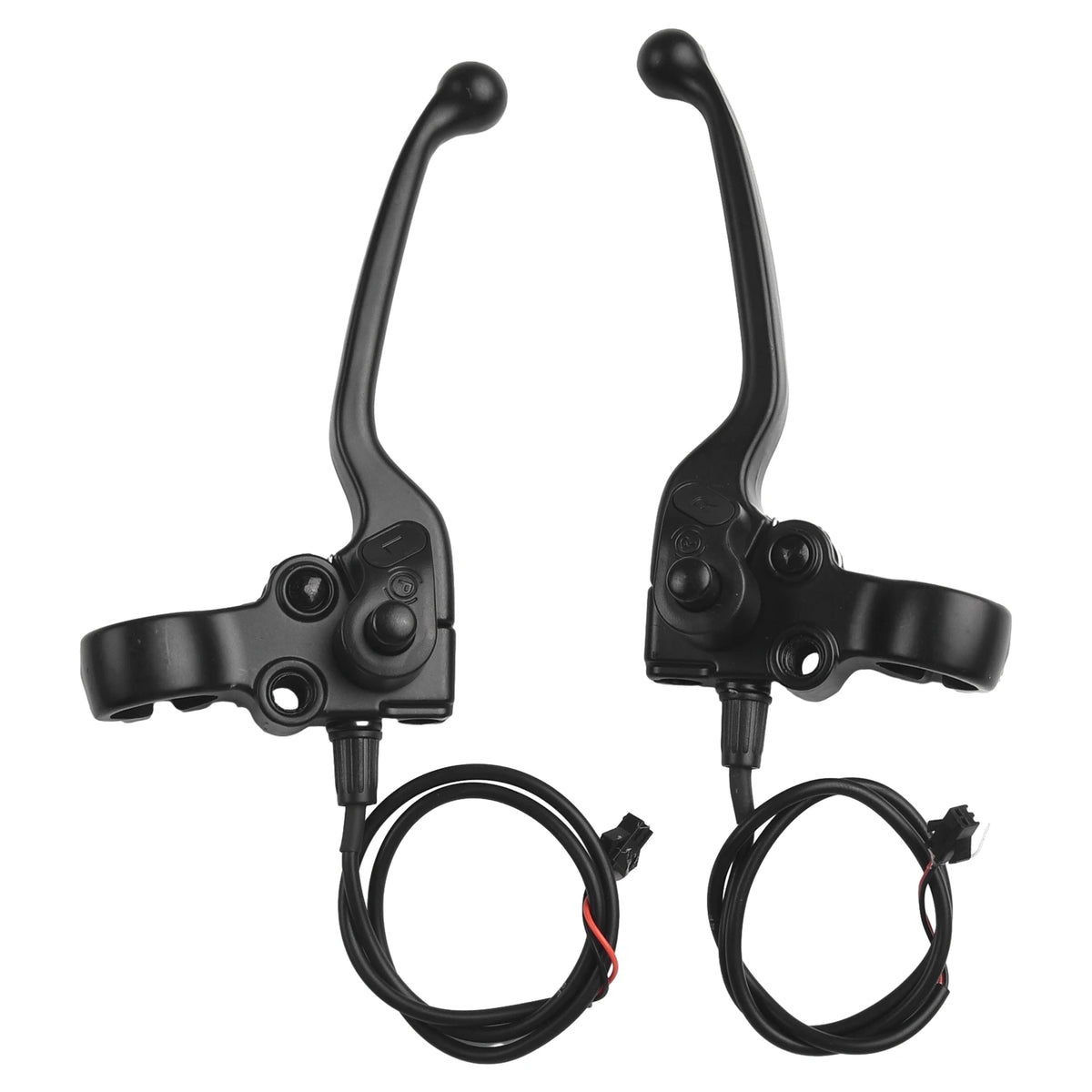 1 Pair E-Bike Mechanical Brake Levers Electric Bicycle Part With Parking Button 2-pin Male Cycling Handle Ebike Accessories