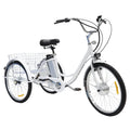 24 Inch Adult Electric Tricycle 3 Wheel 350W 36V Electric Cargo Bike For Elderly  With Big Cargo Basket/Three Riding Modes