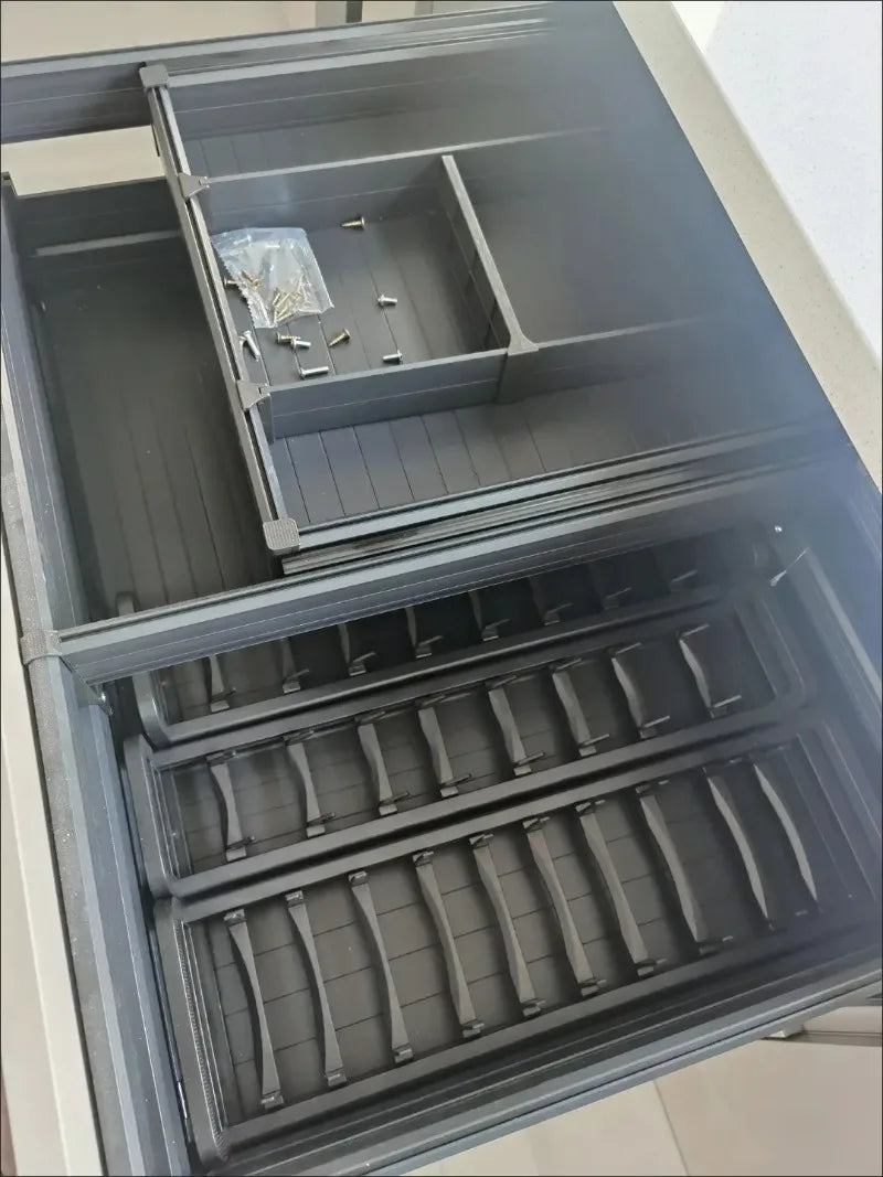 Pull Out Kitchens Cabinets Baskets Drawer Style Bowl Dish Storage Baskets Organization Three Layers Kitchens Shelf Thicken