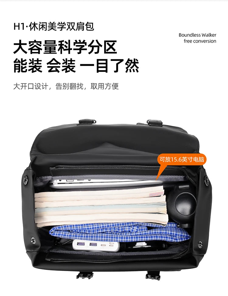Leichter 15,6-Zoll-Laptop-Rucksack, wasserdicht, multifunktional, Reise-, Wander-, Schulrucksack, Mochila für Herren, Business, mit mehreren Taschen