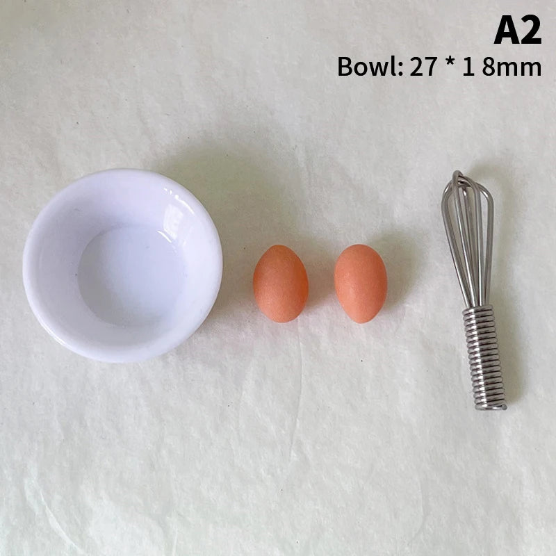 1set Dollhouse Miniature Kitchen Cooking Baking Model DIY Doll Furniture Accessories