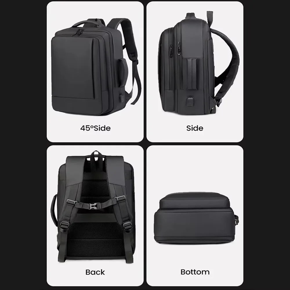 Unisex-Laptop-Rucksack mit großem Fassungsvermögen, stilvolle, multifunktionale Computertasche für Herren, ideal als Rucksack für Studenten, geeignet für die Schule, den täglichen Arbeitsweg und Geschäftsreisen.