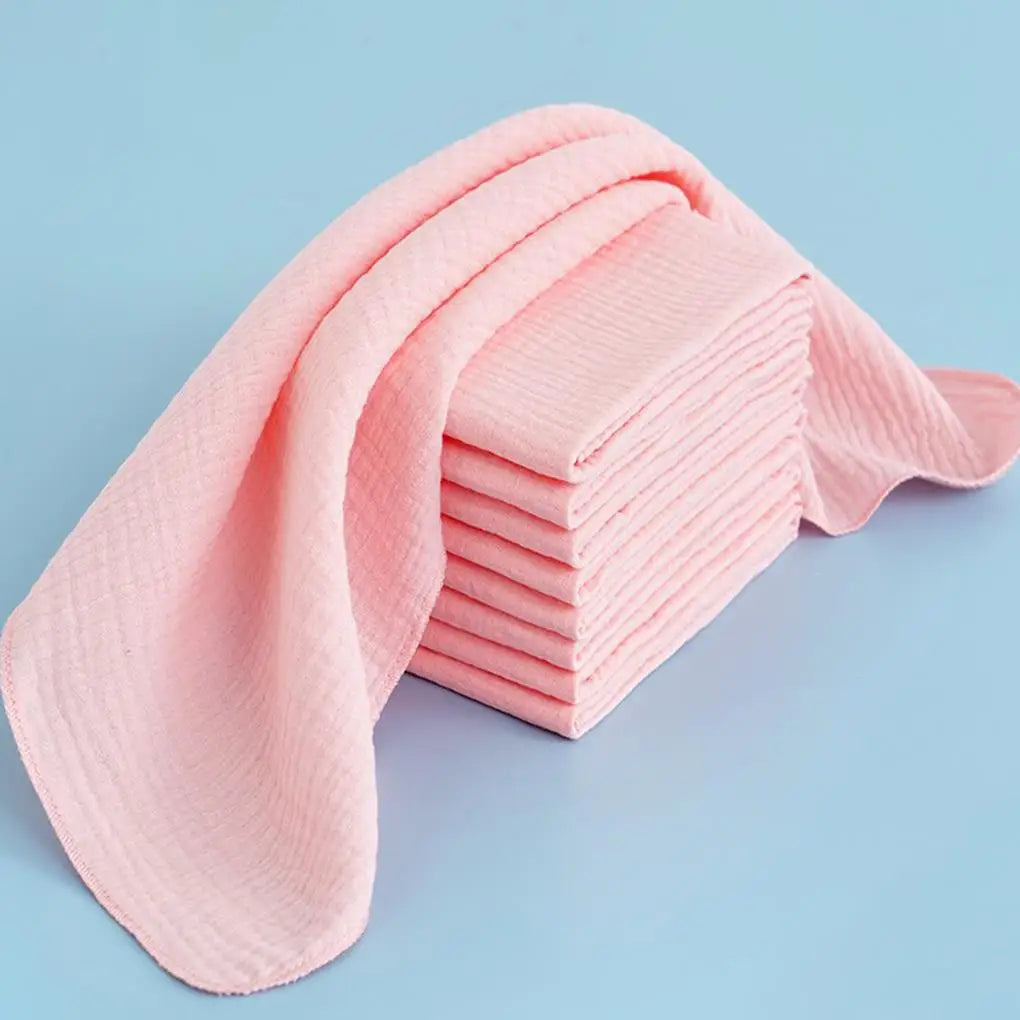 10PCS 100% Cotton Baby Gauze Diapers For Newborn Baby Nappy Changing 43x45cm Washable Reusable Double Layer Soft Baby Towels