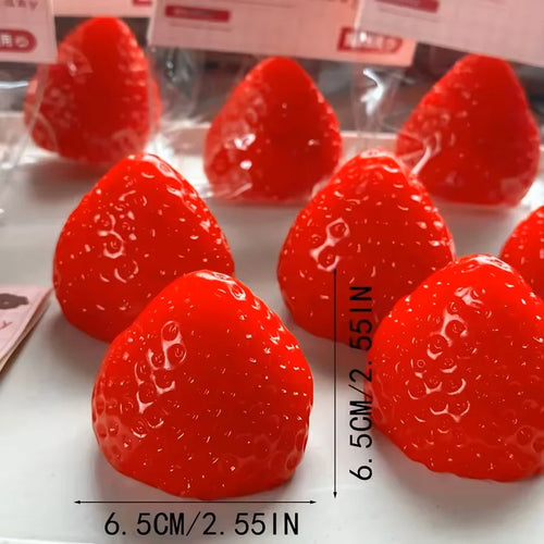 *Strawberry Taba Squishy Fidget Toy - Slow Rebound Stress Relief Toy for Kids, Adults, Office & Party Favors - Squeeze Gift