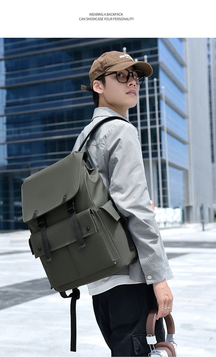 Leichter 15,6-Zoll-Laptop-Rucksack, wasserdicht, multifunktional, Reise-, Wander-, Schulrucksack, Mochila für Herren, Business, mit mehreren Taschen