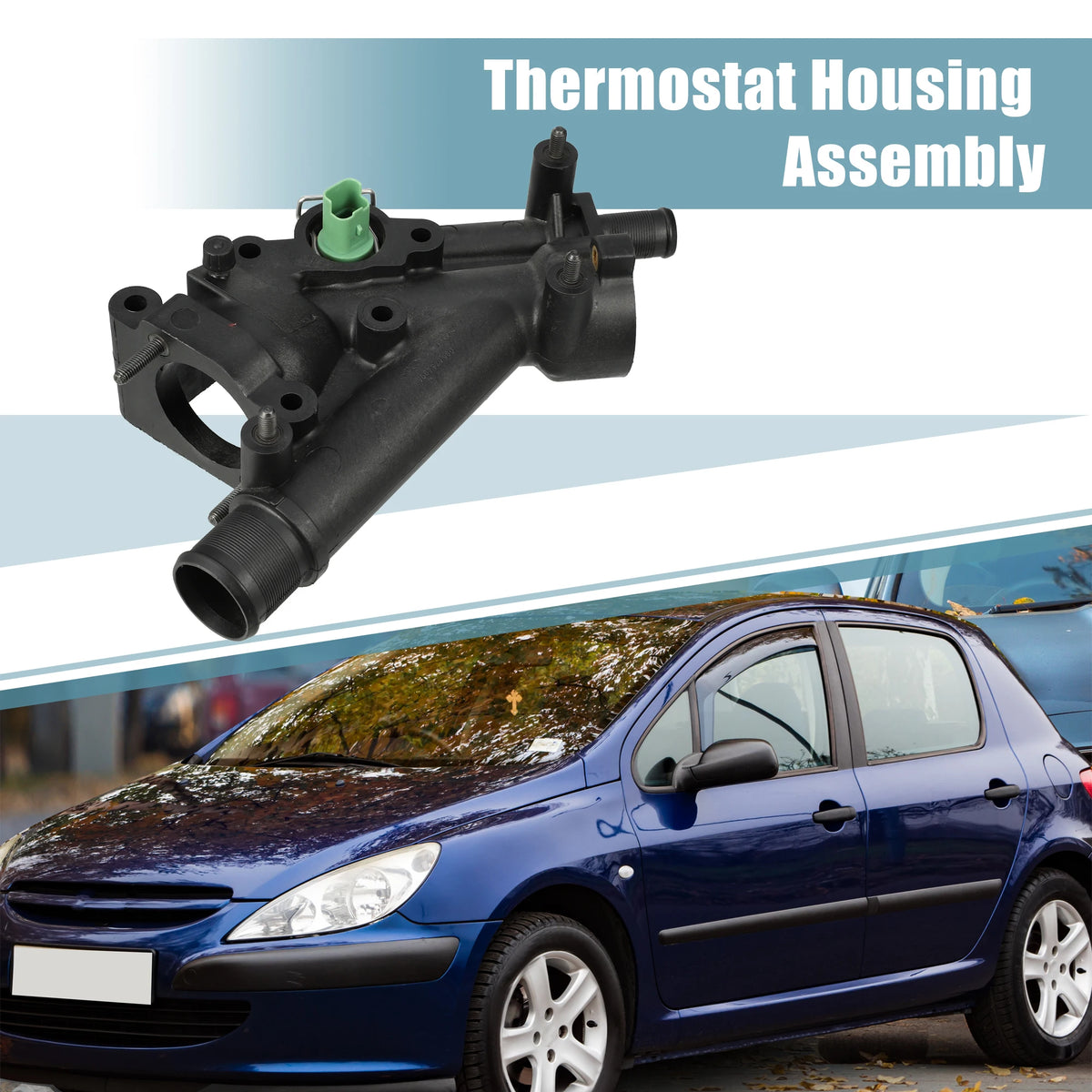 X auto haux auto motor kühlmittel thermostat gehäuse baugruppe teile 1338av für peugeot 2005 2011-2016 auto ersatz zubehör