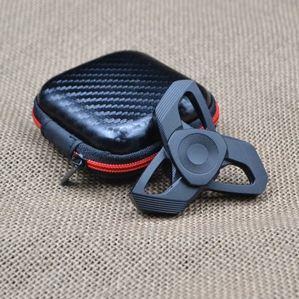 Triangular Fidget Spinner Aerospace Aluminum Sandblasted Precision Compact Portable Durable Adult Stress Relief Finger Toy