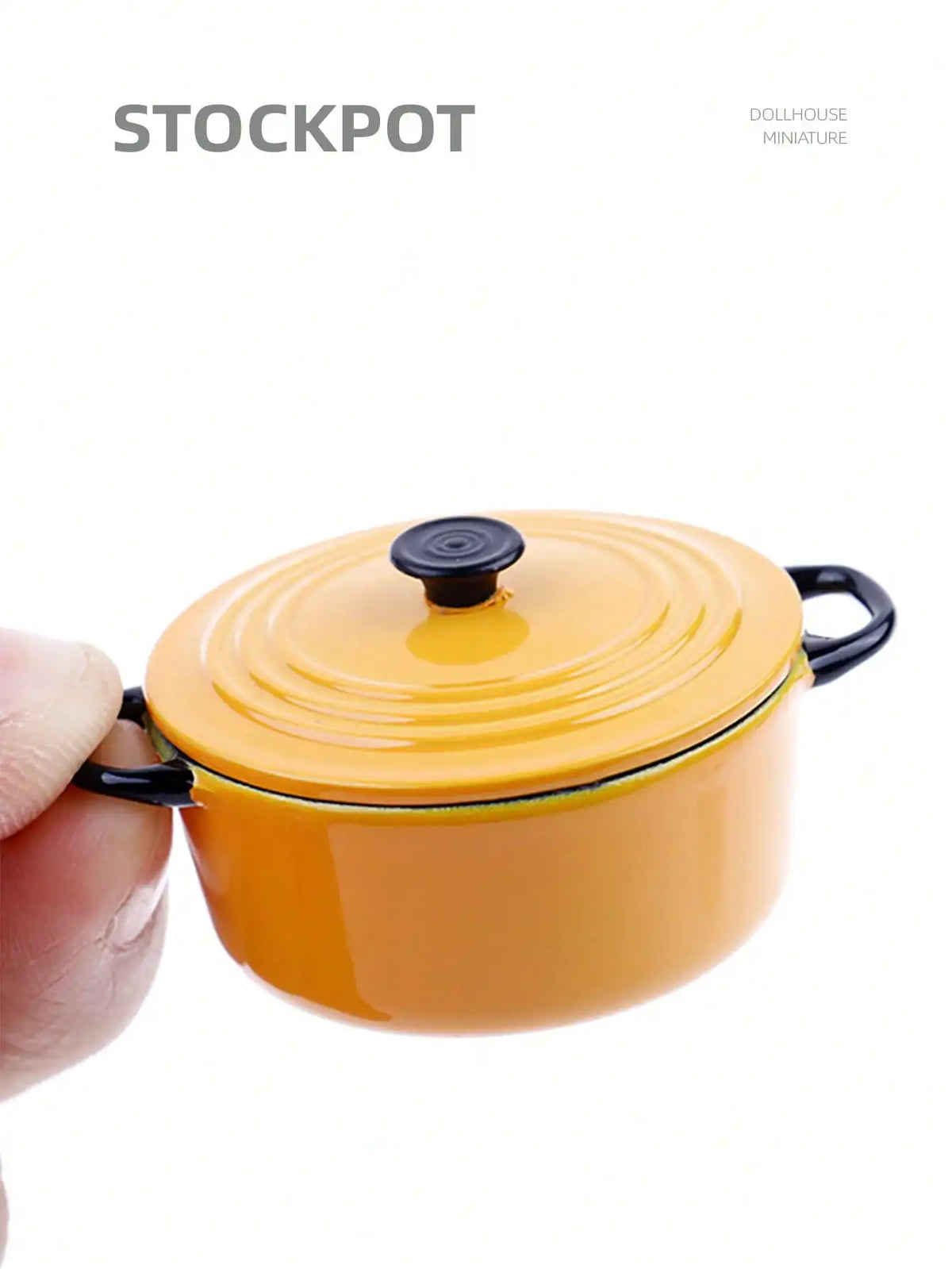 1 Pcs Dollhouse Miniature Kitchen Metal Stock Pot & Kettle: 1/12 Mini Simulation Kitchen & Dining Table Household Cookware Decor