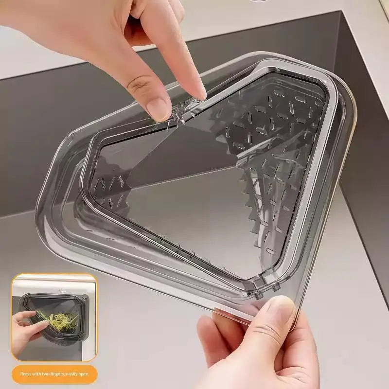 Kitchen Sink Corner Drain Strainer Basket Food Safe Durable Plastic Fast Draining for Home Kitchen Waste Sorting Use