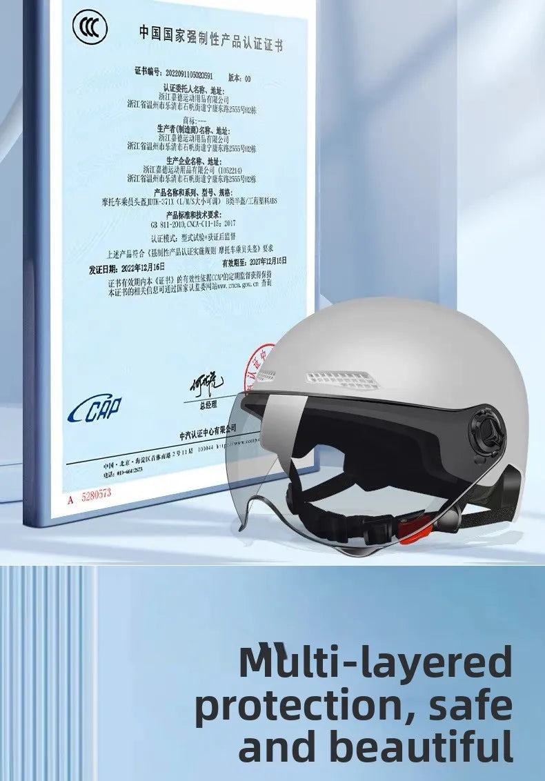 2025 E-Bike Motorcycle Half Helmet - Universal for Men Women
