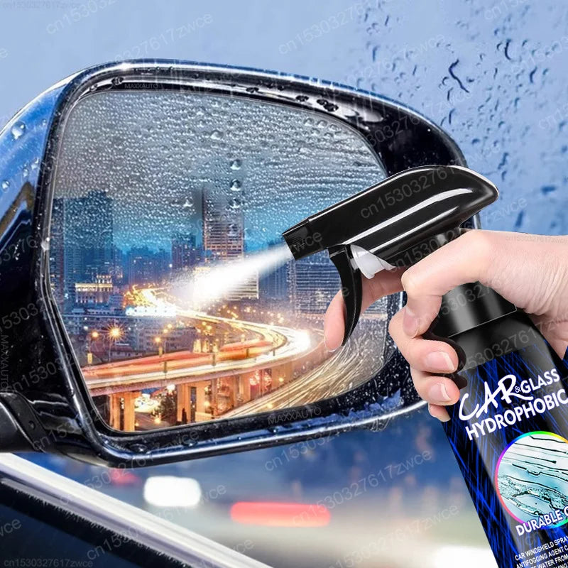 Auto-Glas-Anti-Regen-Spray, wasserabweisende Beschichtung, wasserdichter, regenfester, beschlagfreier Glasreiniger, Auto-Windschutzscheiben-Reiniger