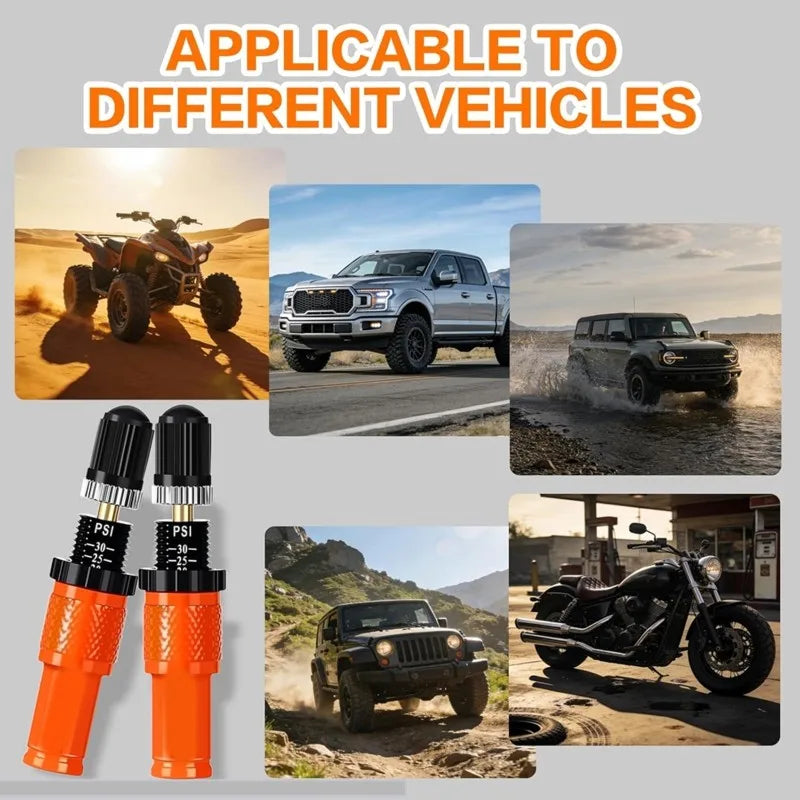 Auto-Stop-Reifenablassventil-Kit, verstellbar, für Offroad 4x4, aufschraubbares Luftablasswerkzeug für Reifen