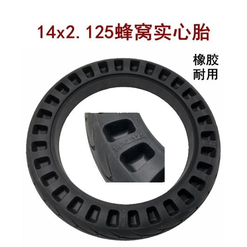 14X2.125  electric vehicle scooter without inflatable explosion-proof solid tire for Folding Electric Bicycle E-bike Accessories