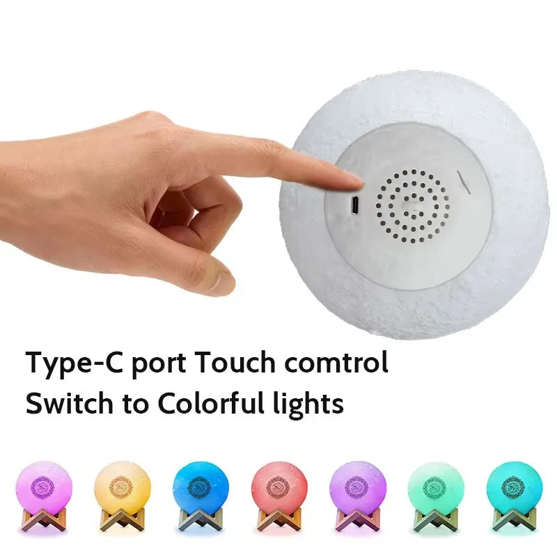Quran Islam Arabic Koran Muslim Ramadan Azan Wireless Portable Bluetooth Speaker Bright Night Light Lamp Holy Islamic Arab Music