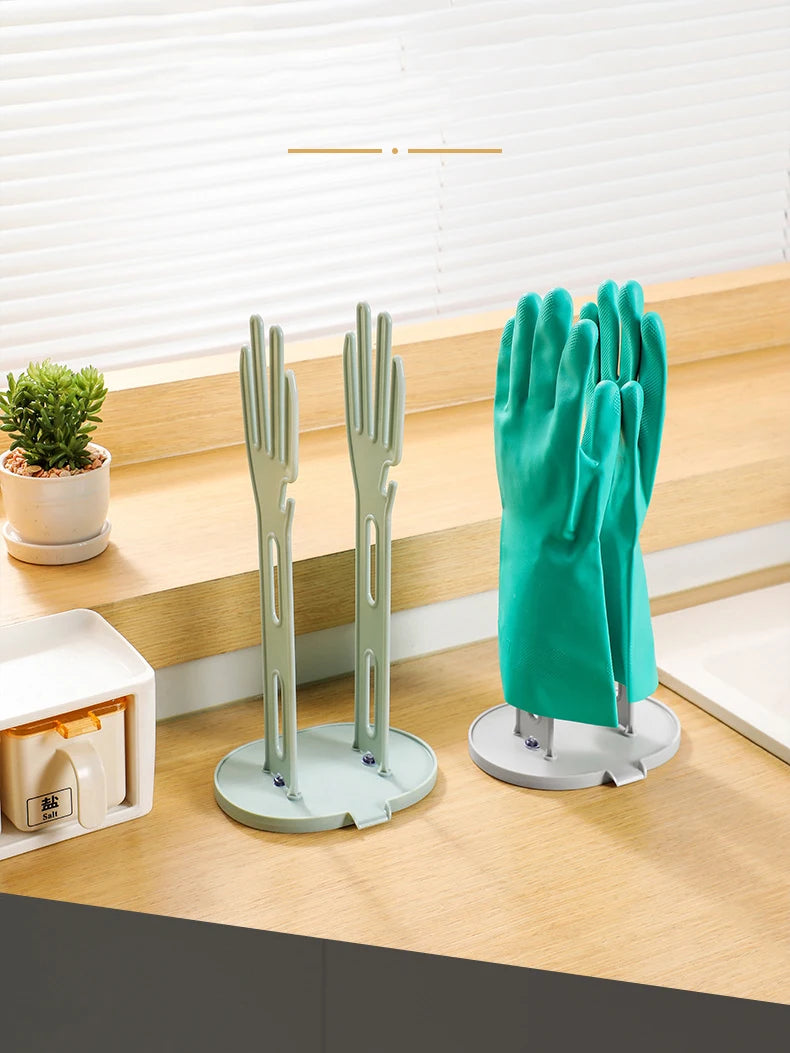 1PC Kitchen Glove Stand Holder Rubber Glover Dryer Rack Towel Holder Drain Countertop Storage Rack Kitchen Sink Accessories Tool