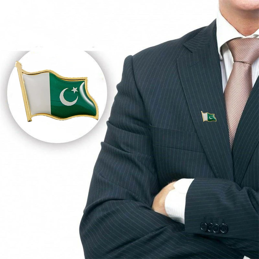 Pakistan Islamische Republik Nationalflagge Anstecknadel Hinduismus Buddhismus Christentum Zoroastrismus
