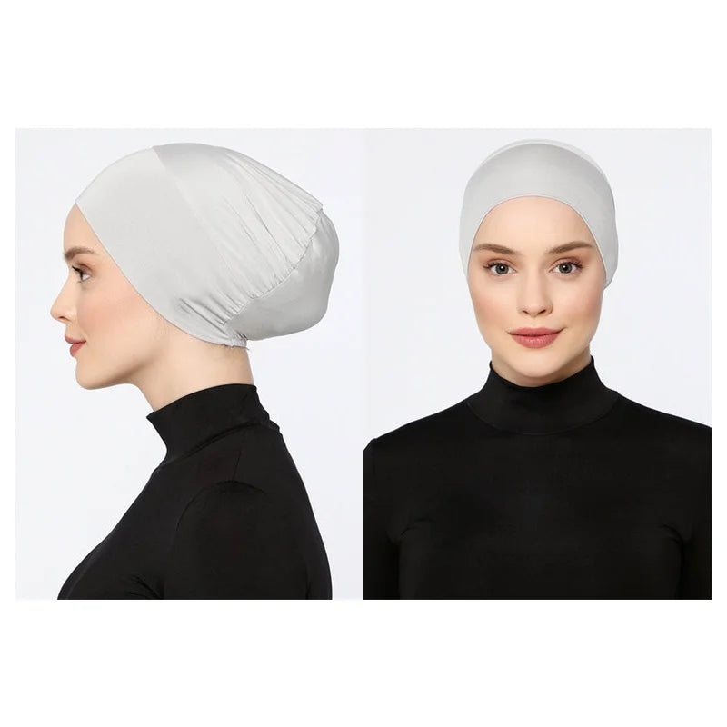 Islamic Black Sport Modal Hijab Undercap Muslim Abaya Hijabs For Woman Abayas Jersey Turbans Turban Instant Head Wrap Women Cap