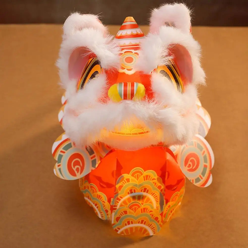2026 Year of the Horse Chinese New Year Lion Dance Lantern DIY Kit Waterproof Light Up Handheld Toy LED Copper Festive Craft