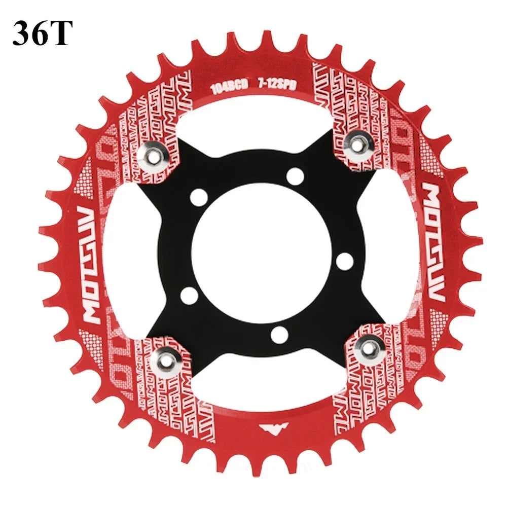 104BCD E-bike Chainring + Adapter For Bafang BBS01 BBS02 Mid Drive Motor Electric Bicycle Aluminum Alloy 32T 34T 36T 38T