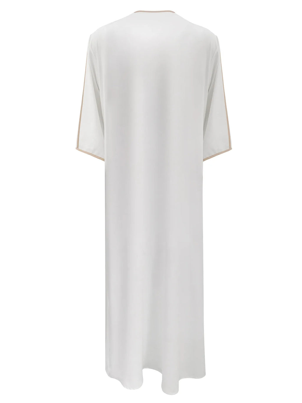 2026 Ethnischer Stil Muslimische Kleidung Eid Nahost-Robe Herren Thobe Arabischer Islamischer Kaftan mit Tasche Lose Lässige Bestickte Abayas