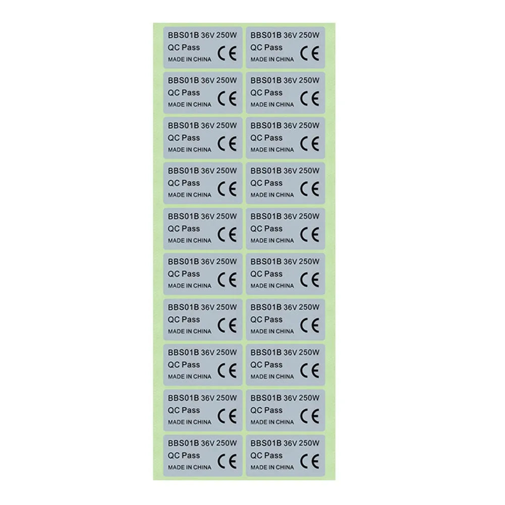 20 Pcs Ebike Stickers Label For 36V 250W/48V 750W Electric Bicycle Motor  Label Stickers For BAFANG E-bike Accessories