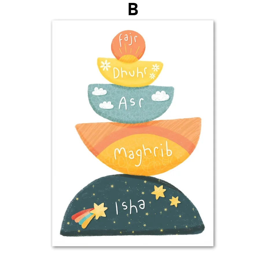 Lion Islamic Education Alphabet Posters And Prints Muslim Wall Art Canvas Painting Quran  Art Mural Picture Children Room Decor