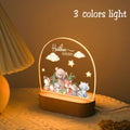Personalized Acrylic Woodland Animals Forest Plaque with LED Night Light For Baby Children's Bedroom Nursery Light Birthday Gift