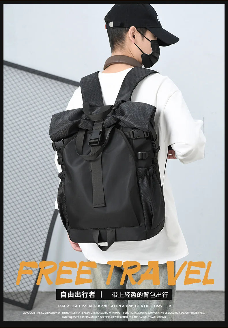 Funktioneller Rucksack für Reisen, Sport, Bergsteigen, Wandern, großes Fassungsvermögen, wasserdicht, leicht, Computer-Schultasche