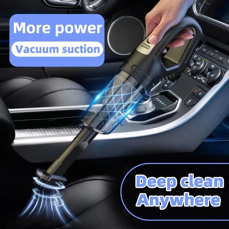 Auto-Multifunktionsstaubsauger, Handstaubsauger mit starker Saugkraft, wiederaufladbar, für Auto und Zuhause, kleiner kabelloser Staubsauger für Paare.