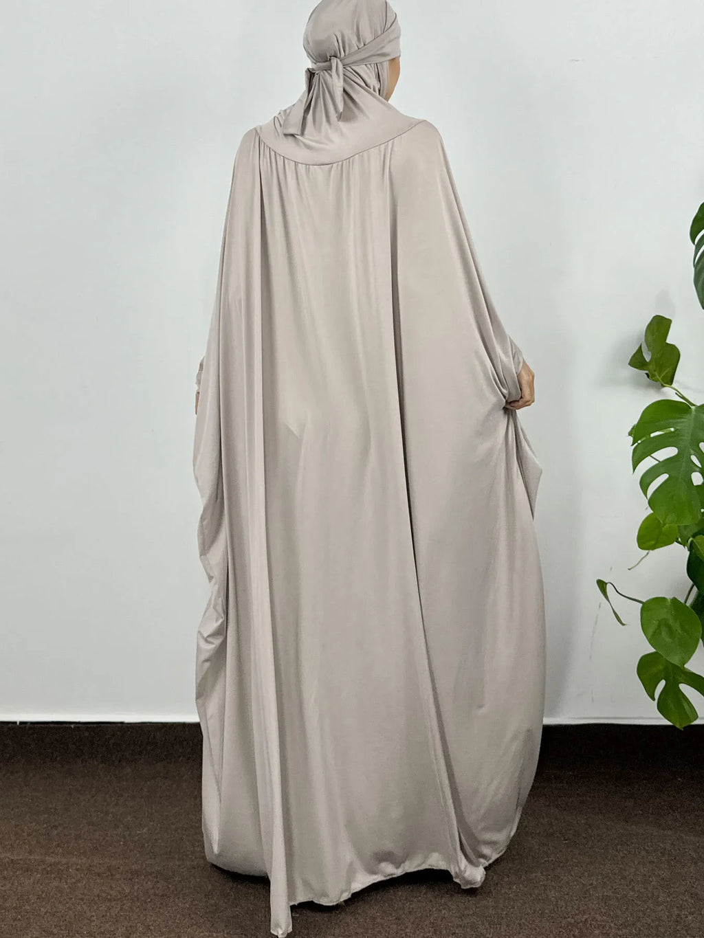 Islamic Abaya Modesty Ramadan Dress Muslim Abayas Hooded Long Sleeve One-piece Prayer Hijab Dress Women Jilbabs Turkish Kaftans