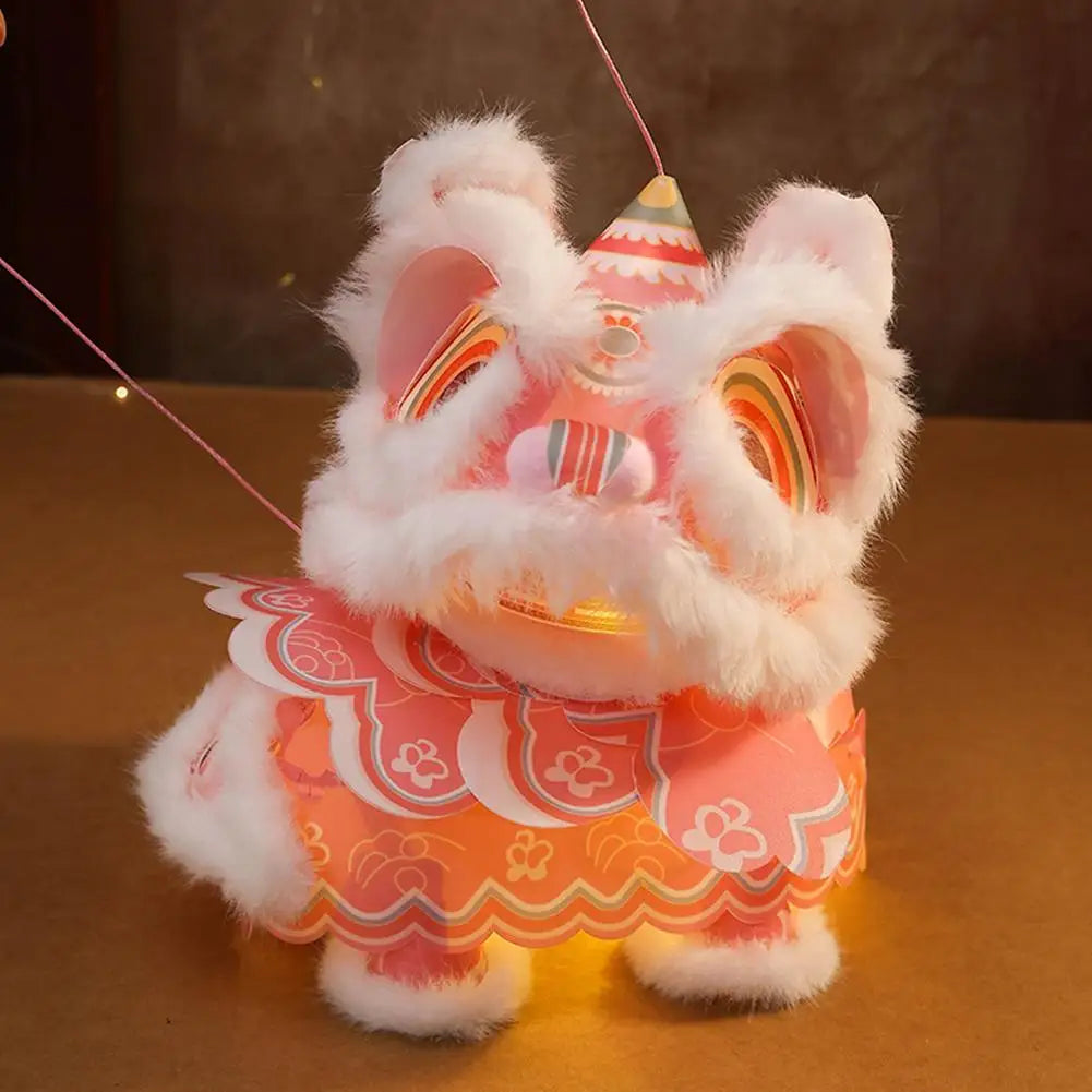 2026 Year of the Horse Chinese New Year Lion Dance Lantern DIY Kit Waterproof Light Up Handheld Toy LED Copper Festive Craft