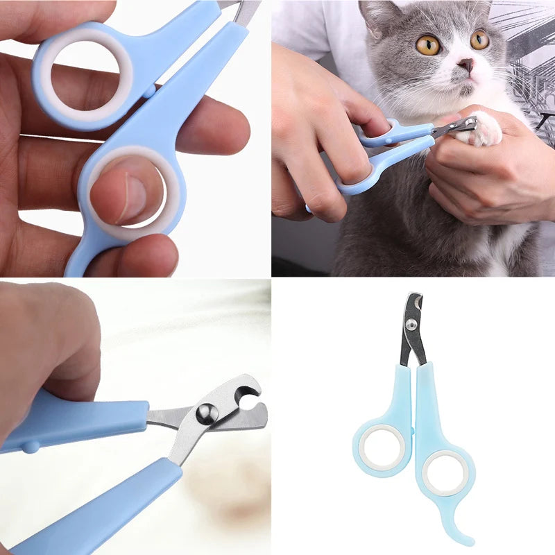 4Pcs Rabbit Grooming Kit with Tear Stain Remover Combs Pet Nail Clipper Double-Sided Shampoo Bath Brush Hamster Rabbit Supplies