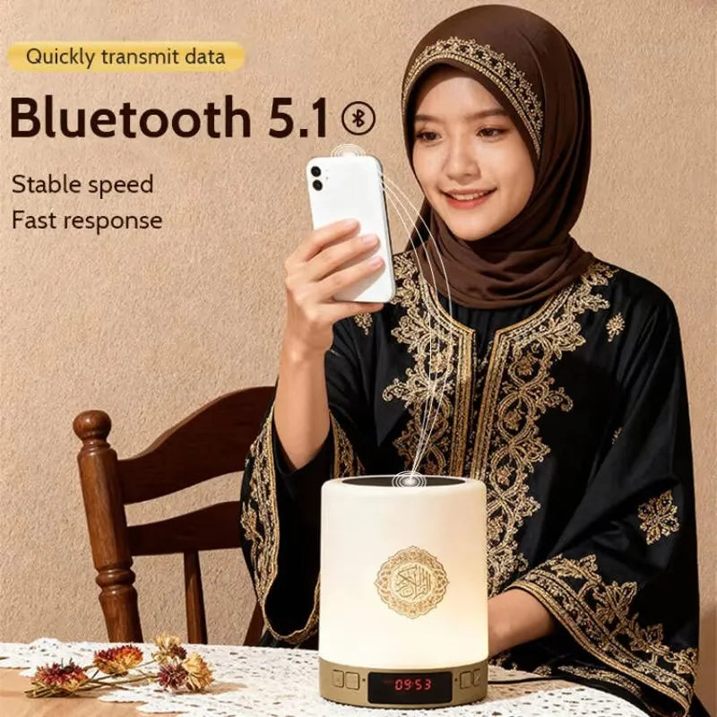 Koran Azan Islamischer Muslimischer Koran Arabischer Ramadan Kabelloser Bluetooth-Lautsprecher Tragbare Helle Nachtlampe Heilige Lampe Arabischer Islam Sound