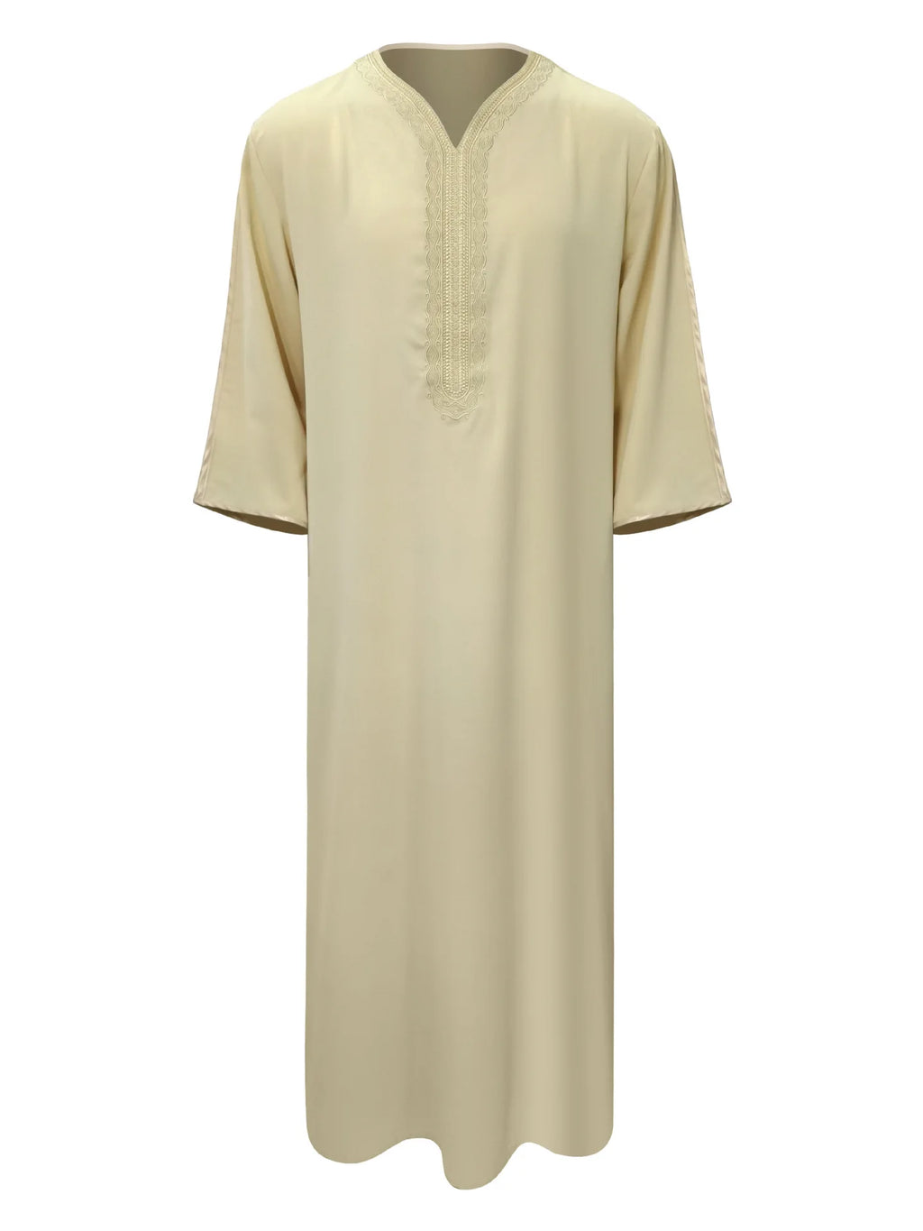 2026 Ethnic Style Muslim Clothing Eid Middle East Robe Men Thobe Arab Islamic Kaftan with Pocket Loose Casual Embroidered Abayas
