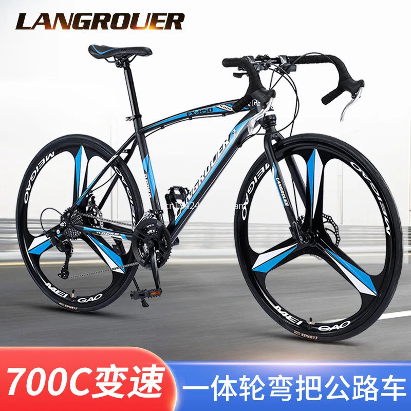 2027Gebogener Griff Rennrad 700C Variable Geschwindigkeit Mountainbike Student Erwachsene FAHRRAD Doppelscheibenbremse Fahrrad Rennrad Carbon