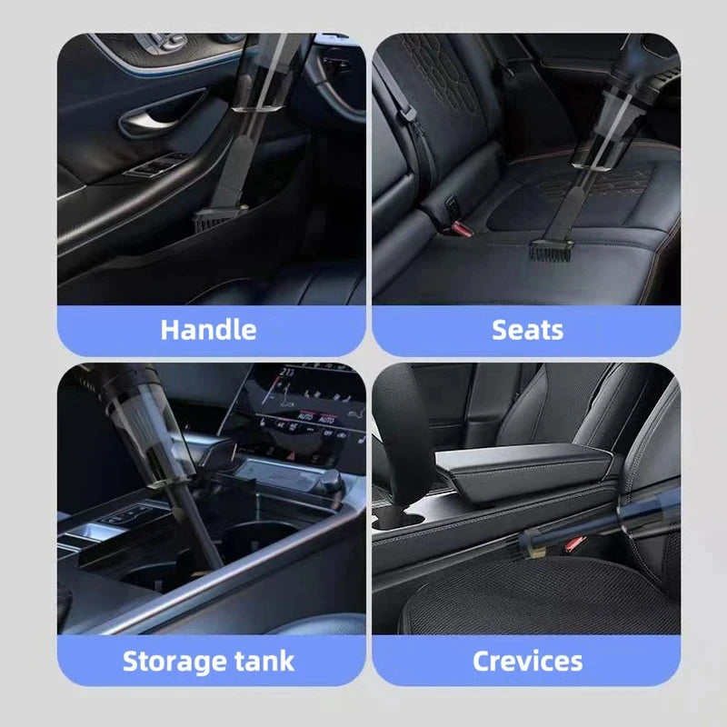 Auto-Multifunktionsstaubsauger, Handstaubsauger mit starker Saugkraft, wiederaufladbar, für Auto und Zuhause, kleiner kabelloser Staubsauger für Paare.