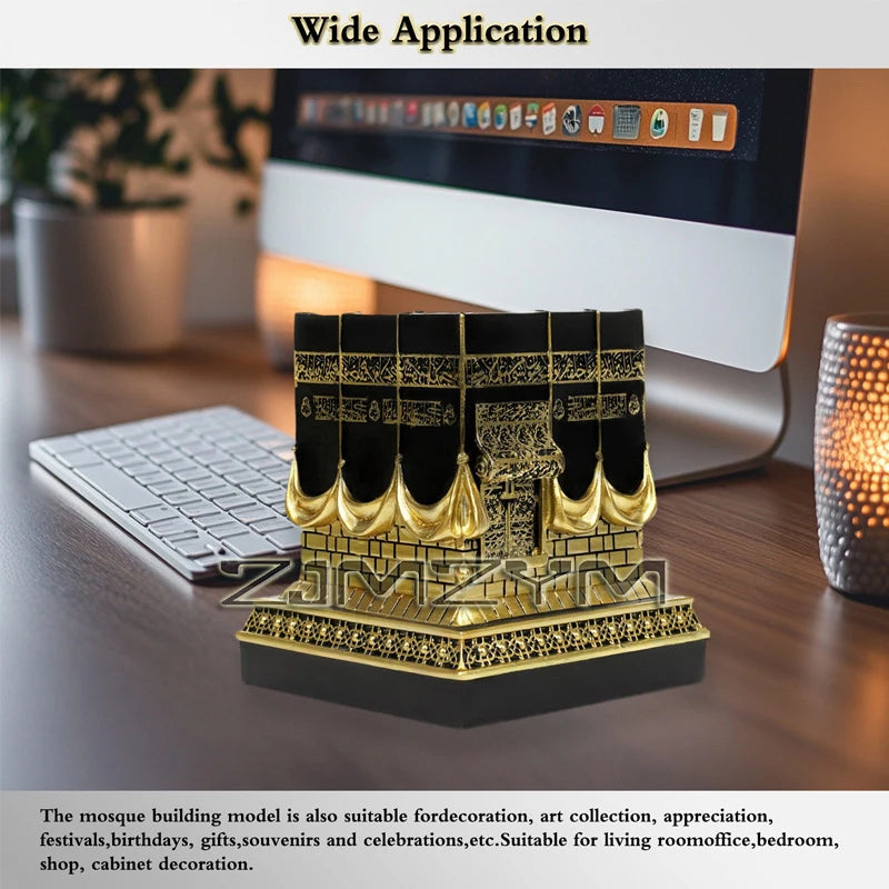 Kaaba Replica Model Islamic Muslim Turkish Ramadan Eid Islamic Gifts Home Decorations Imitation Metal Decoration