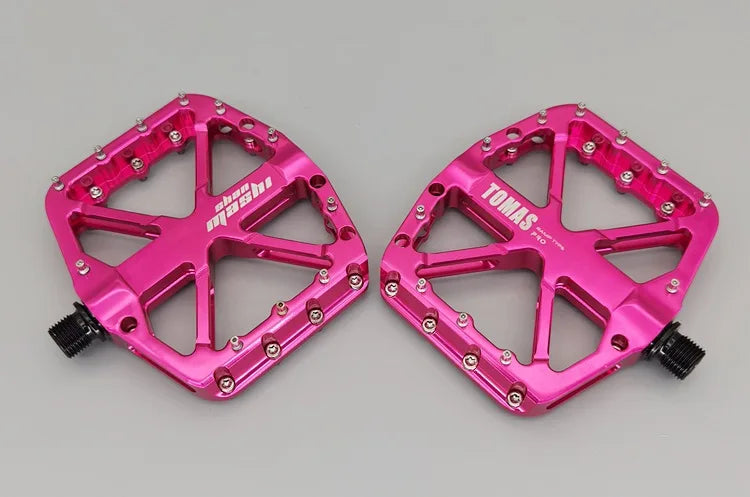 2024 new wide polished bicycle pedals Road Bicycle 3 Bearings Pedal  Mountain Bike Cycling Anti-slip Pedal