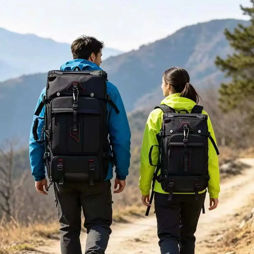 Reiserucksack mit großer Kapazität, 17-Zoll-Laptopfach, mit separatem Fach für trockene und nasse Gegenstände, Wanderrucksack für Herren.
