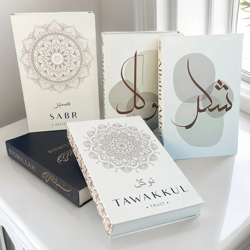 Islamic Decorative Books Kaaba Mosque Luxury Fake Book Storage Box Interior Decoration Coffee Table Bedroom Ornaments Room Decor