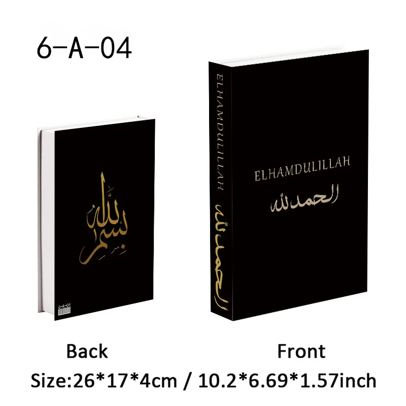 Islamic Mosque Kabaa Luxury Fake Book Home Decor Decorative Books Storage Box Simulation Book Coffee Table Interior Decoration