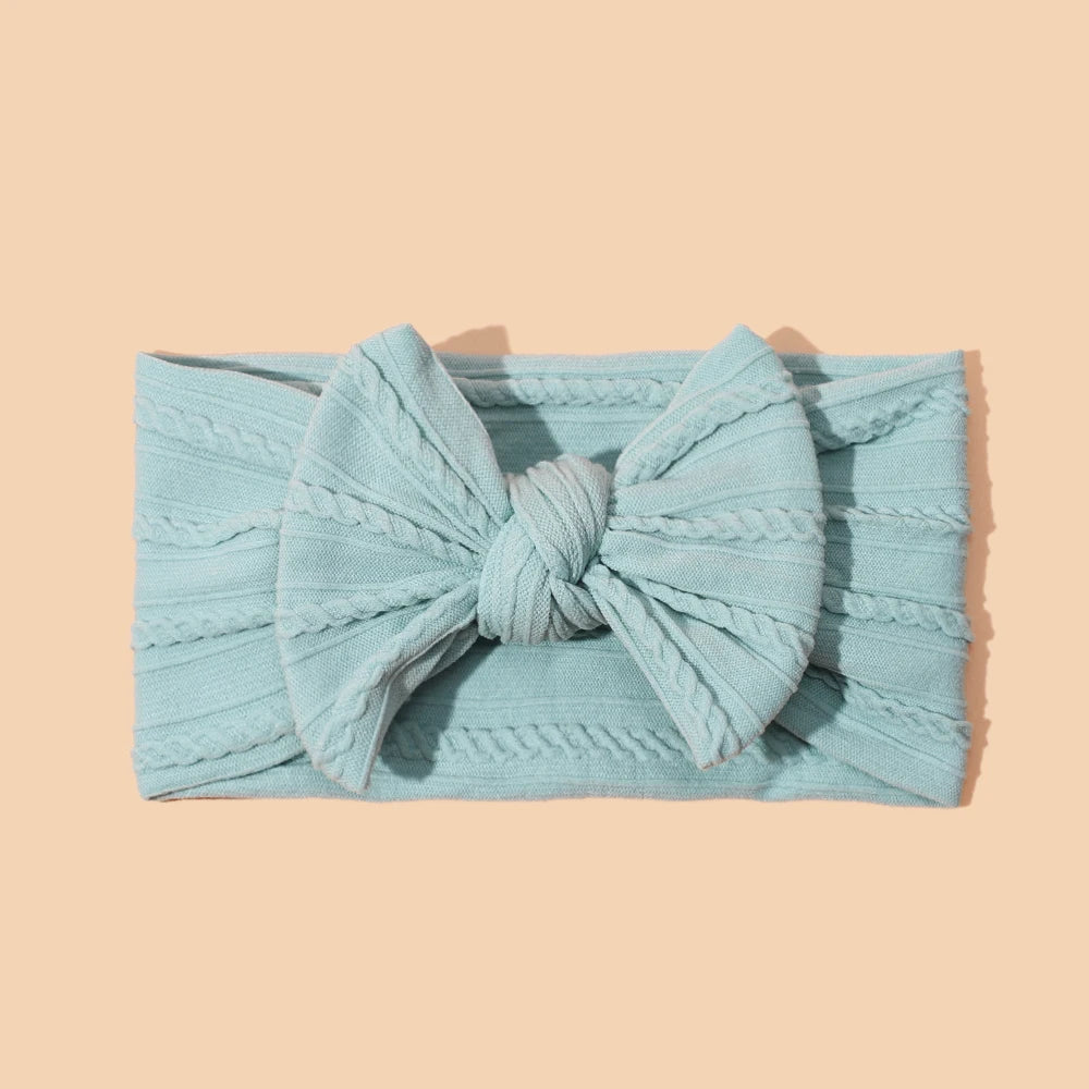1Pcs Newborn Baby Headband For Girls Elastic Knit Children Turban Baby Bows Soft Nylon Kids Headwear Hair Accessories 32 Colors