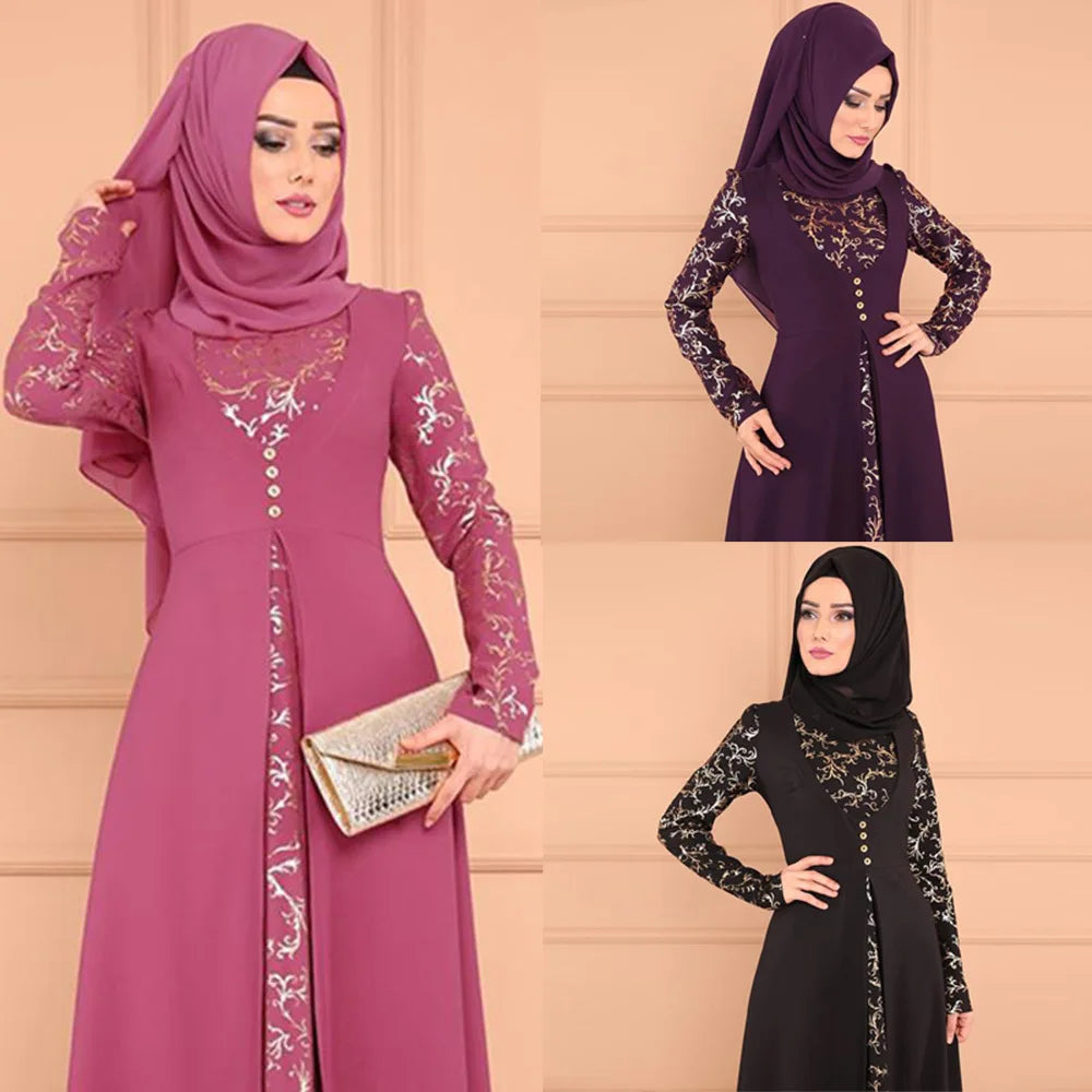 Muslim Abaya Turkey Islamic Arabic Hijab Dress Caftan Dubai Kaftan Moroccan Robe muslim Dress  islamic wear for women Plus size