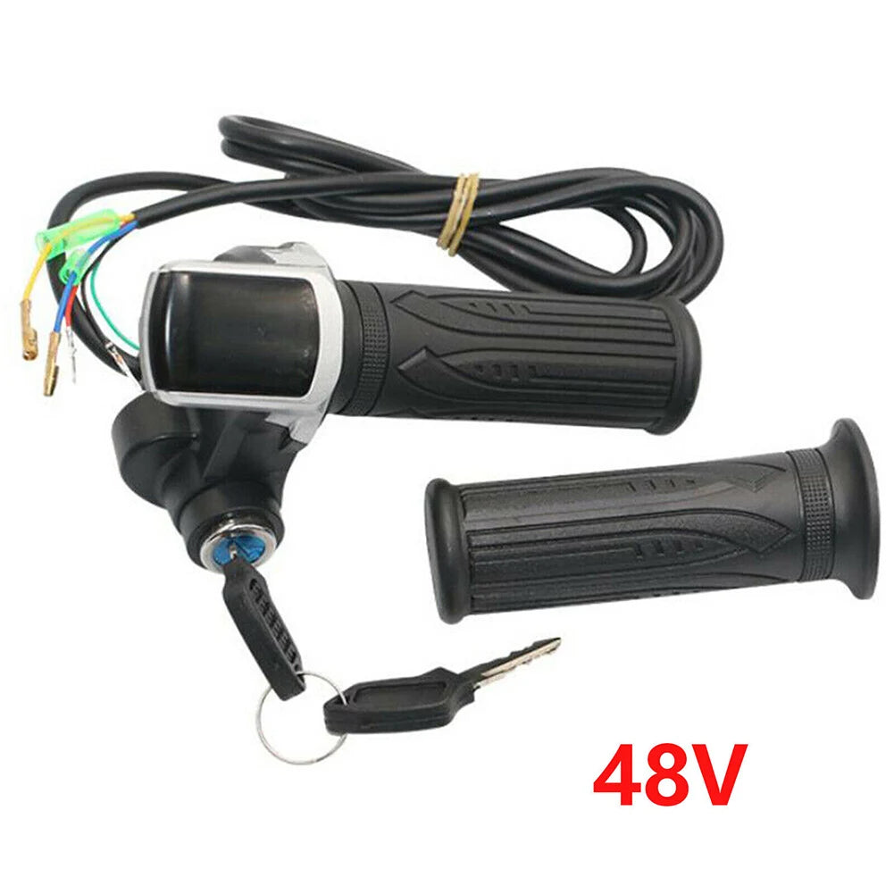 36/48V E-Bike Throttle Accelerator Electric Scooter Grip Handlebar With LED Display Electric Bicycle Accessories