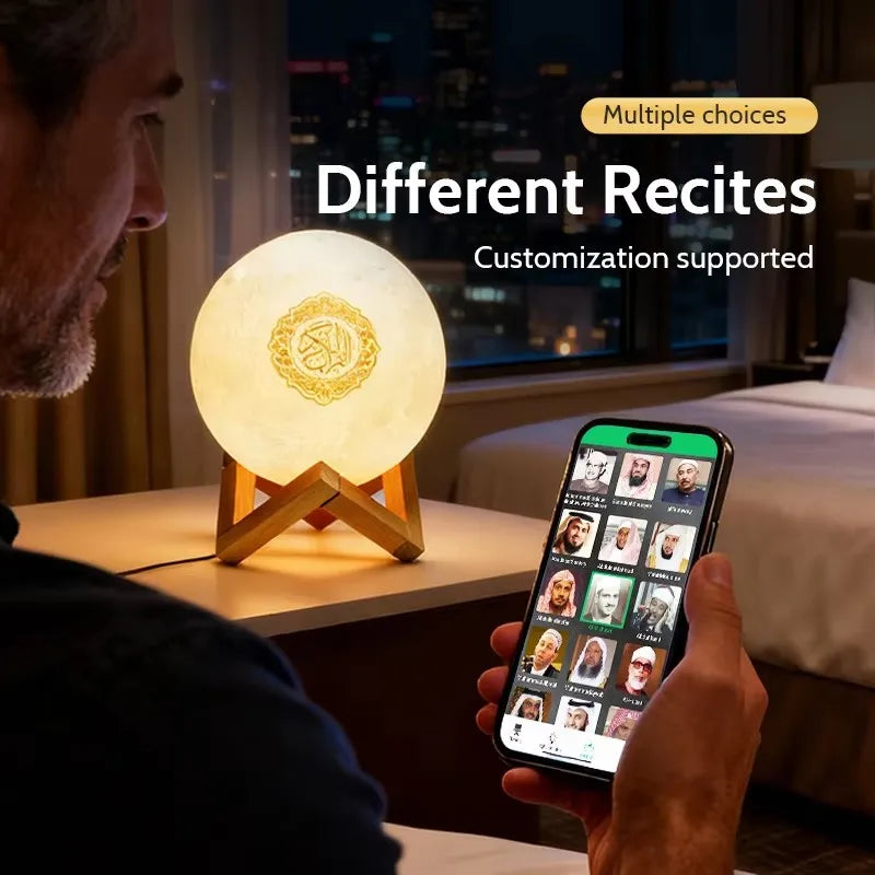 Quran Islam Arabic Koran Muslim Ramadan Azan Wireless Portable Bluetooth Speaker Bright Night Light Lamp Holy Islamic Arab Music