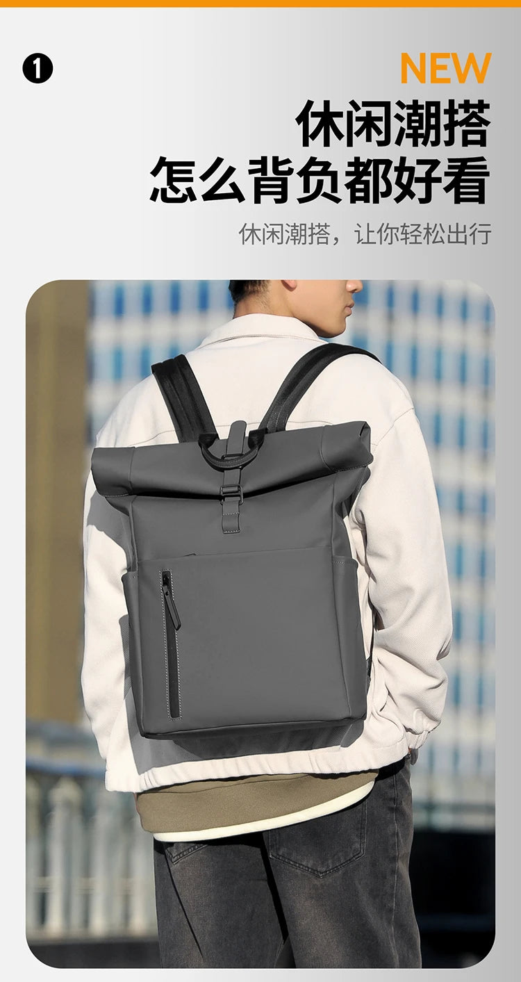 Oxford Erweiterbare Herrenrucksäcke, wasserdichter Sport-Reiserucksack für Herren, 15,6 Zoll Laptoptasche, Luxustaschen, Mochilas Para Hombre